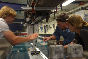 Professor Richard A. Royce in model tank