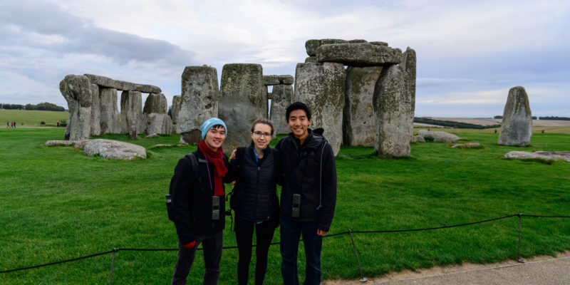 Students at Stonehenge while studying abroad at University of Southampton