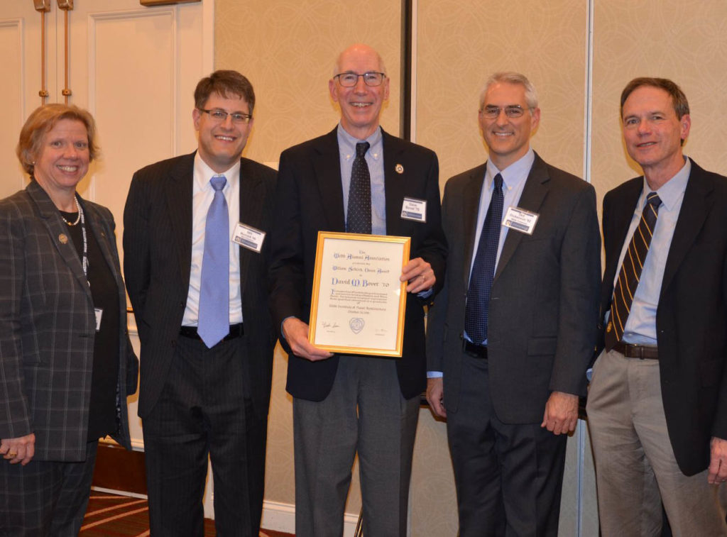 David Bovet receiving the W Selkirk Owen Award