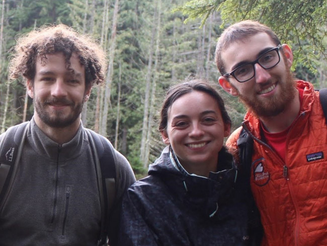 Three Webb students during Winter Work term in Washington state.