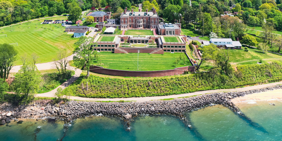 The Couch Academic Center at Webb Institute on the water